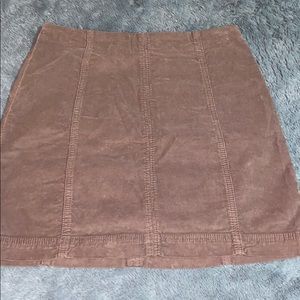 Free People Brown/Dark Khaki Skirt